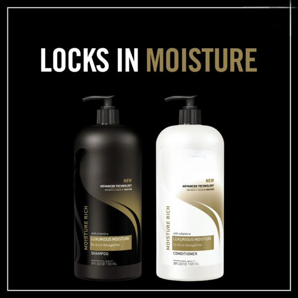 Rich Moisture Shampoo and Conditioner, 28 oz, 2 Count - Image 2